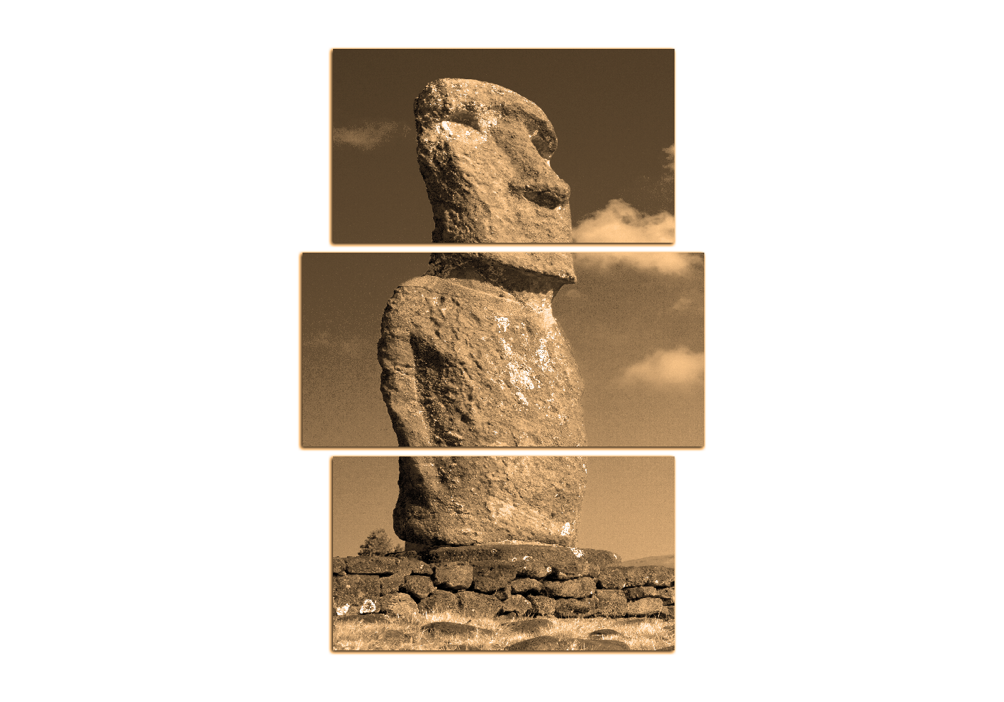 Obraz na plátně - Ahu Akivi moai - obdélník Obraz na plátně - Ahu Akivi moai - obdélník